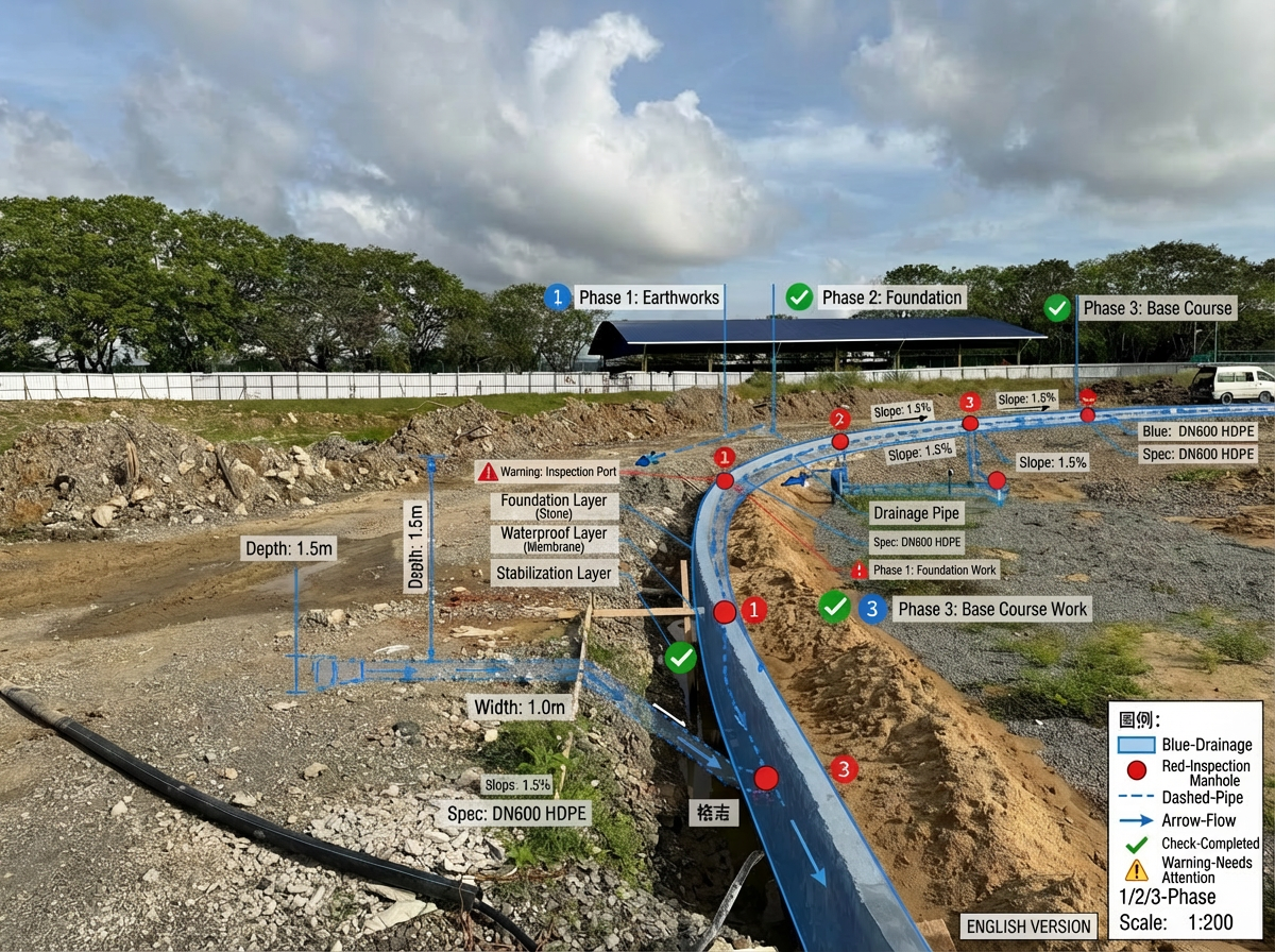 Technische Anforderungen an den Untergrund und die Feuchtigkeitskontrolle für das vorgefertigte GODER®-Sportbahnsystem aus synthetischem Material