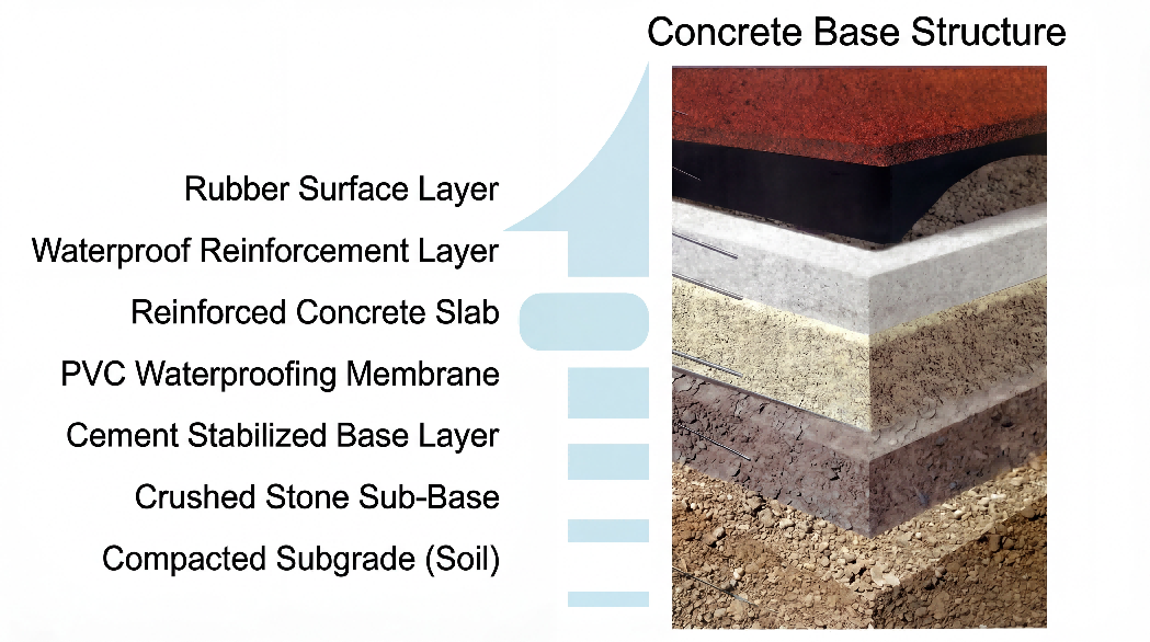 typical base build-up suitable for the GODER® system typischer Basenaufbau passend zum GODER®-System