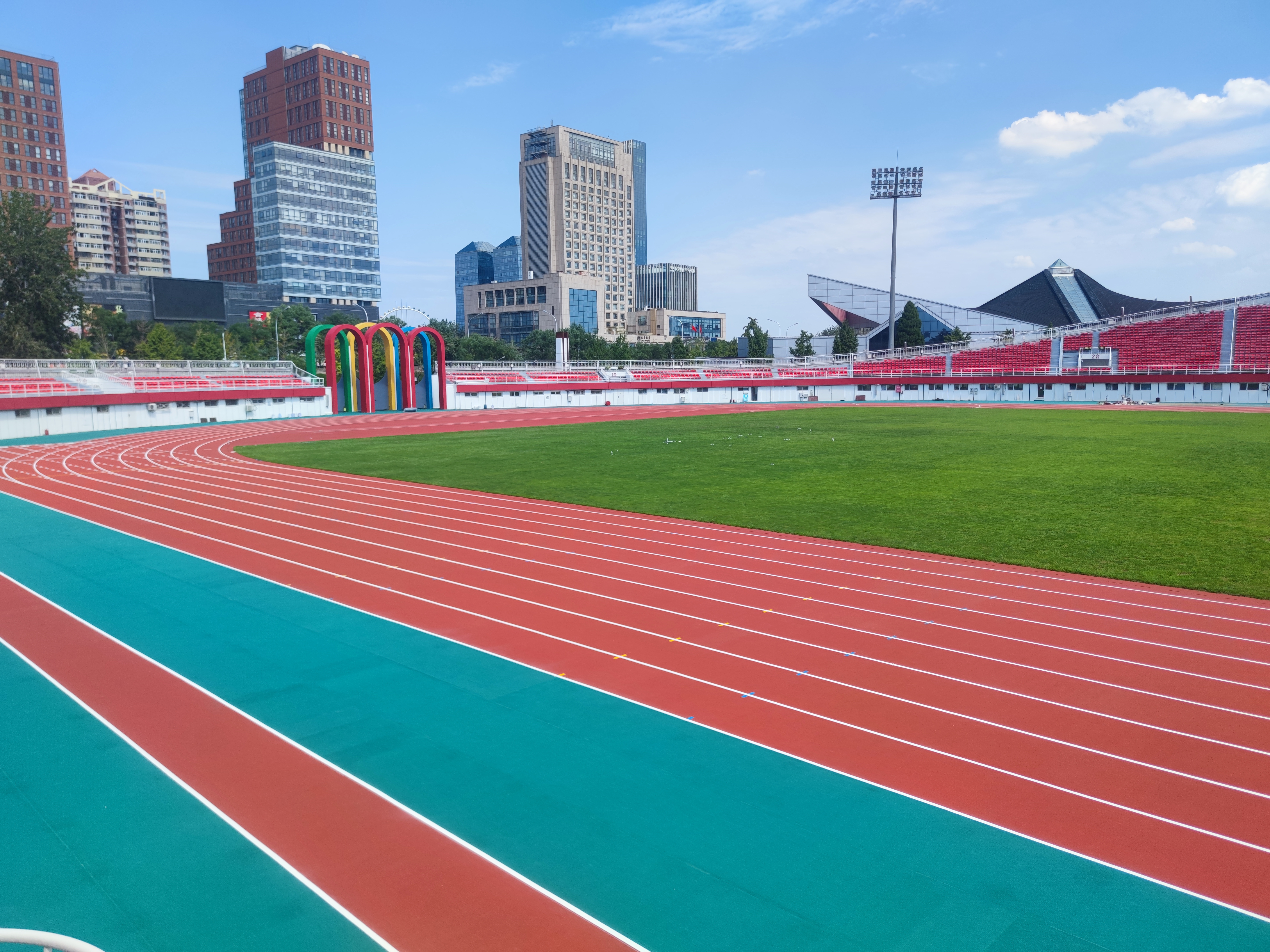 Running Tracks Surrounding Football Fields