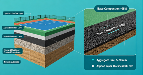 Sports track structure